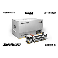 Pre-sale GCD x DarwinPRO 1:64 Diecast Model Car HINO 300 Flatbed Trailer "AIR FORCE" with Bearing Wheels